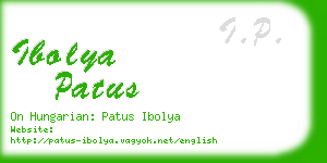 ibolya patus business card